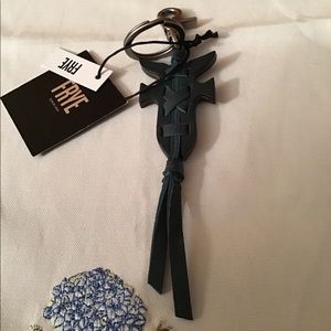 🌹FRYE🌹PEACOCK BLUE🌹KEYRING or HANGING FOB🌹NEW